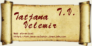 Tatjana Velemir vizit kartica
